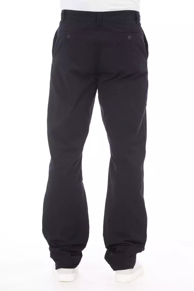 Alpha Studio Blue Cotton Pant