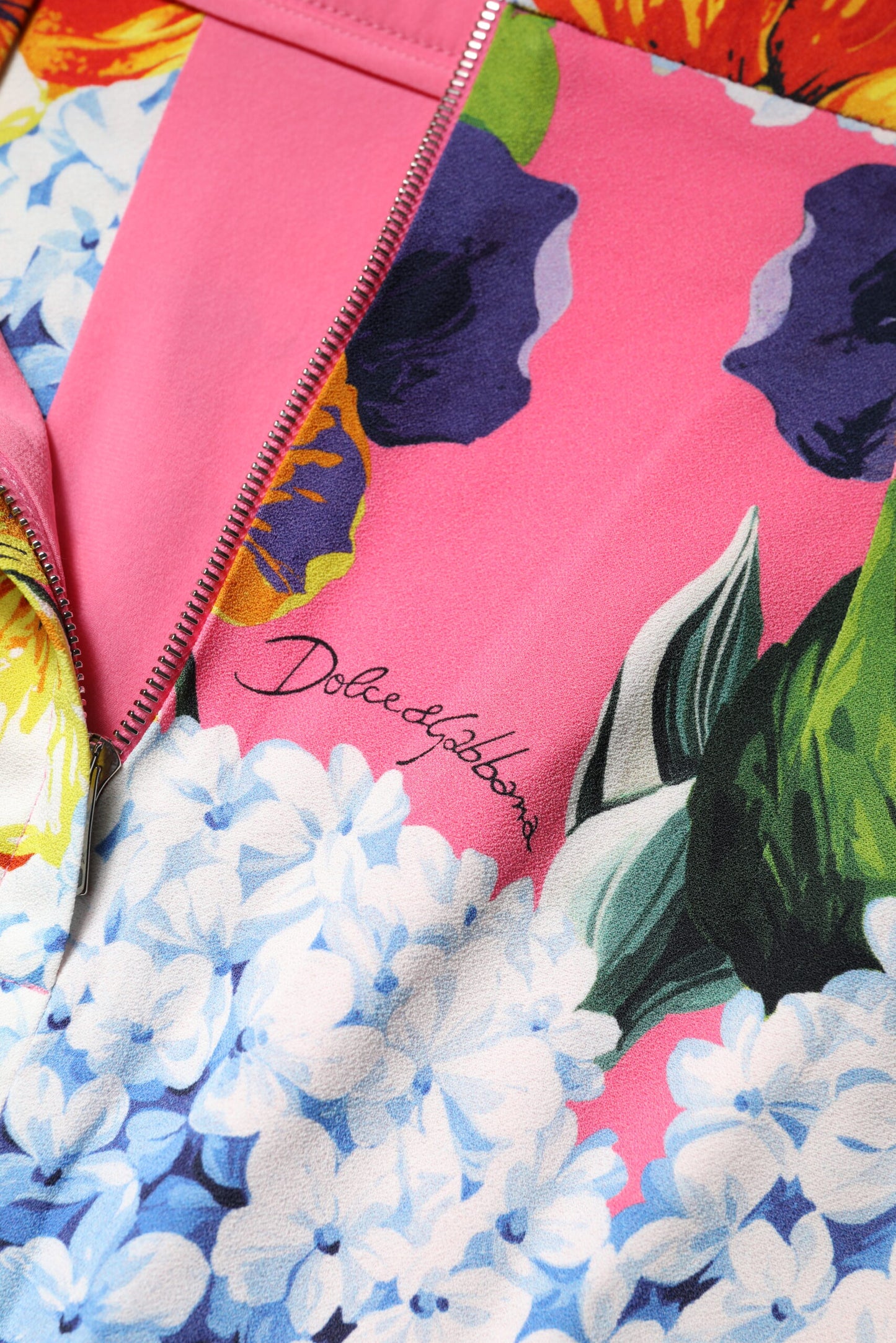 Dolce & Gabbana Multicolor Floral High Waist Midi Skirt