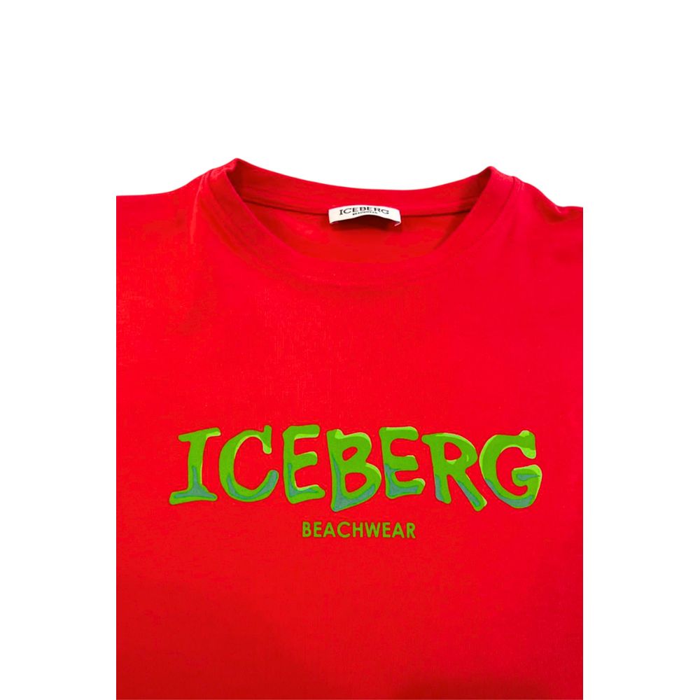 Iceberg Red Cotton T-Shirt