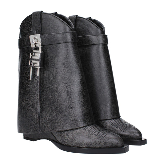 Givenchy Black Leather Ankle Boots