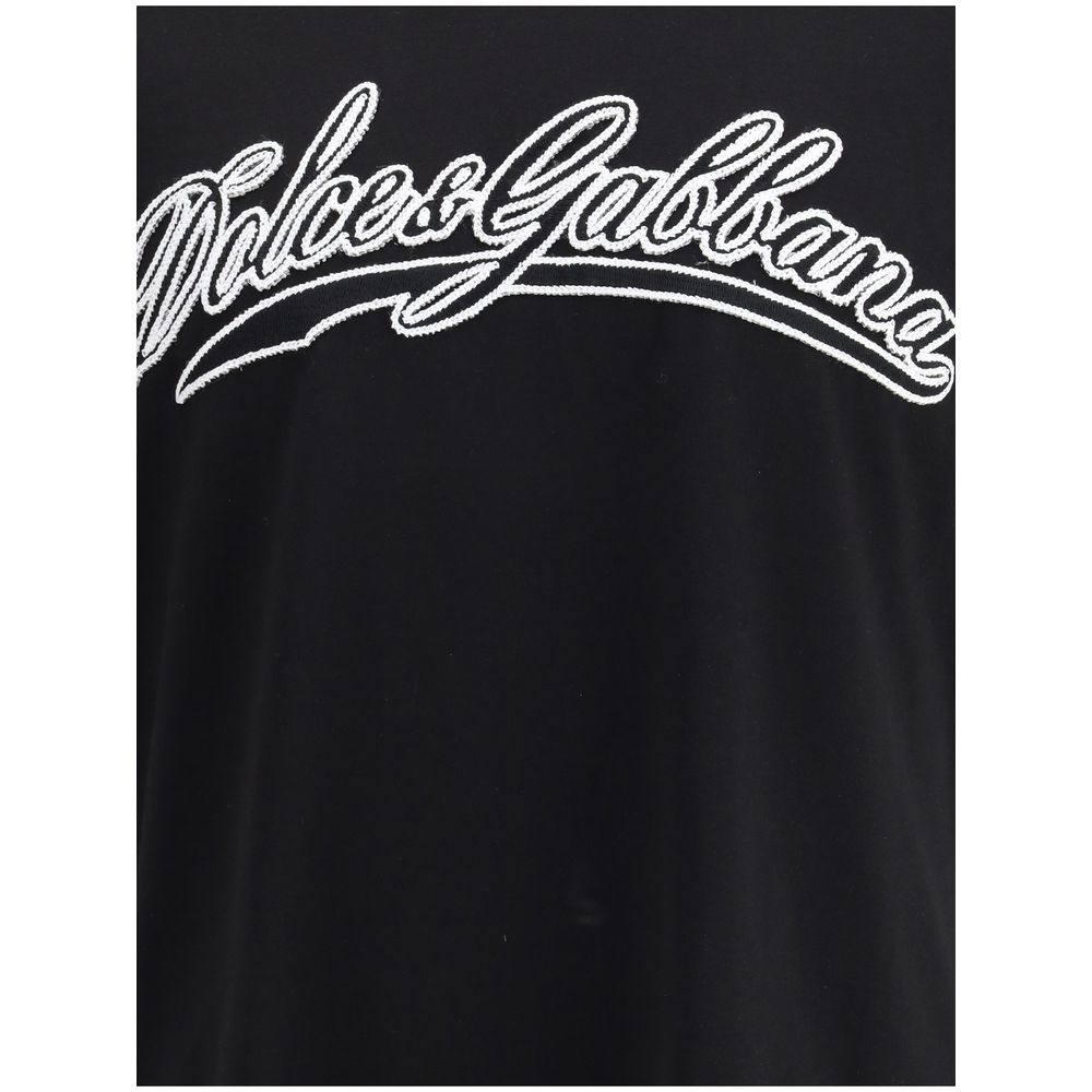 Dolce & Gabbana Black Cotton T-Shirt
