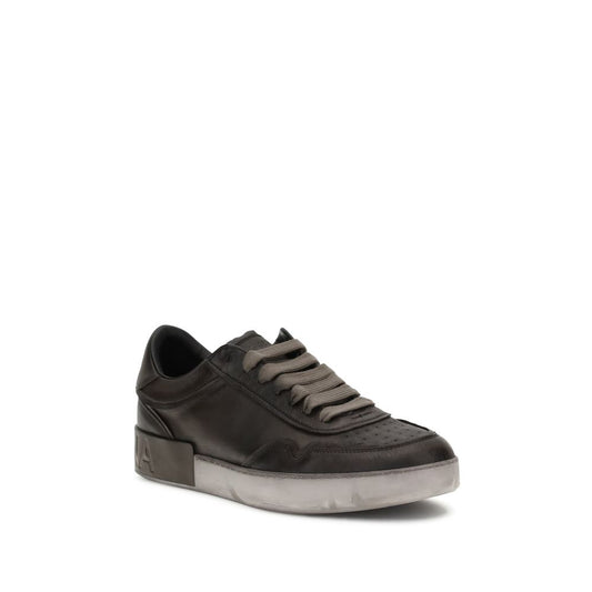 Dolce & Gabbana Brown Calf Leather Bos Taurus Low Top Sneakers