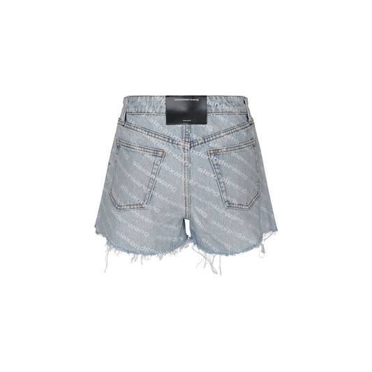 Alexander Wang Blue Cotton Bermuda Shorts