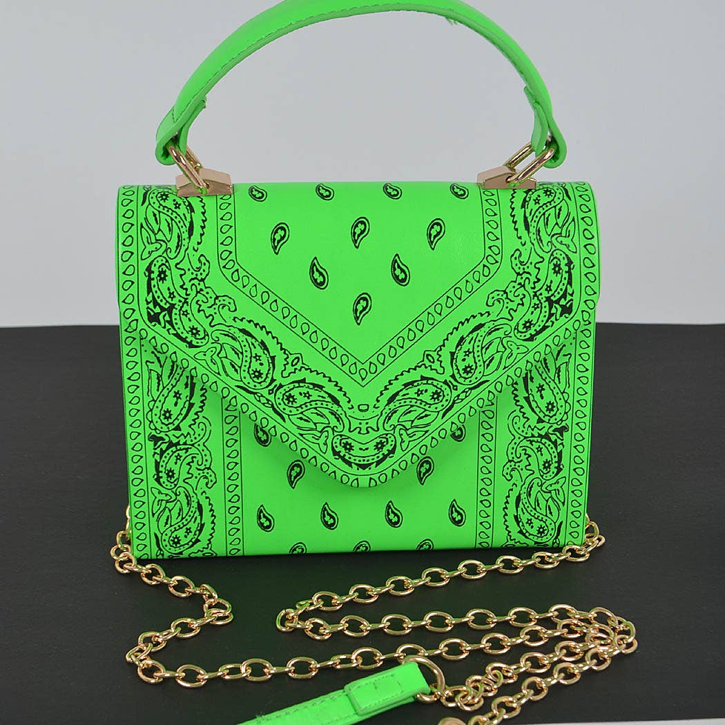 Bandana Print Handle Cross Body Bag