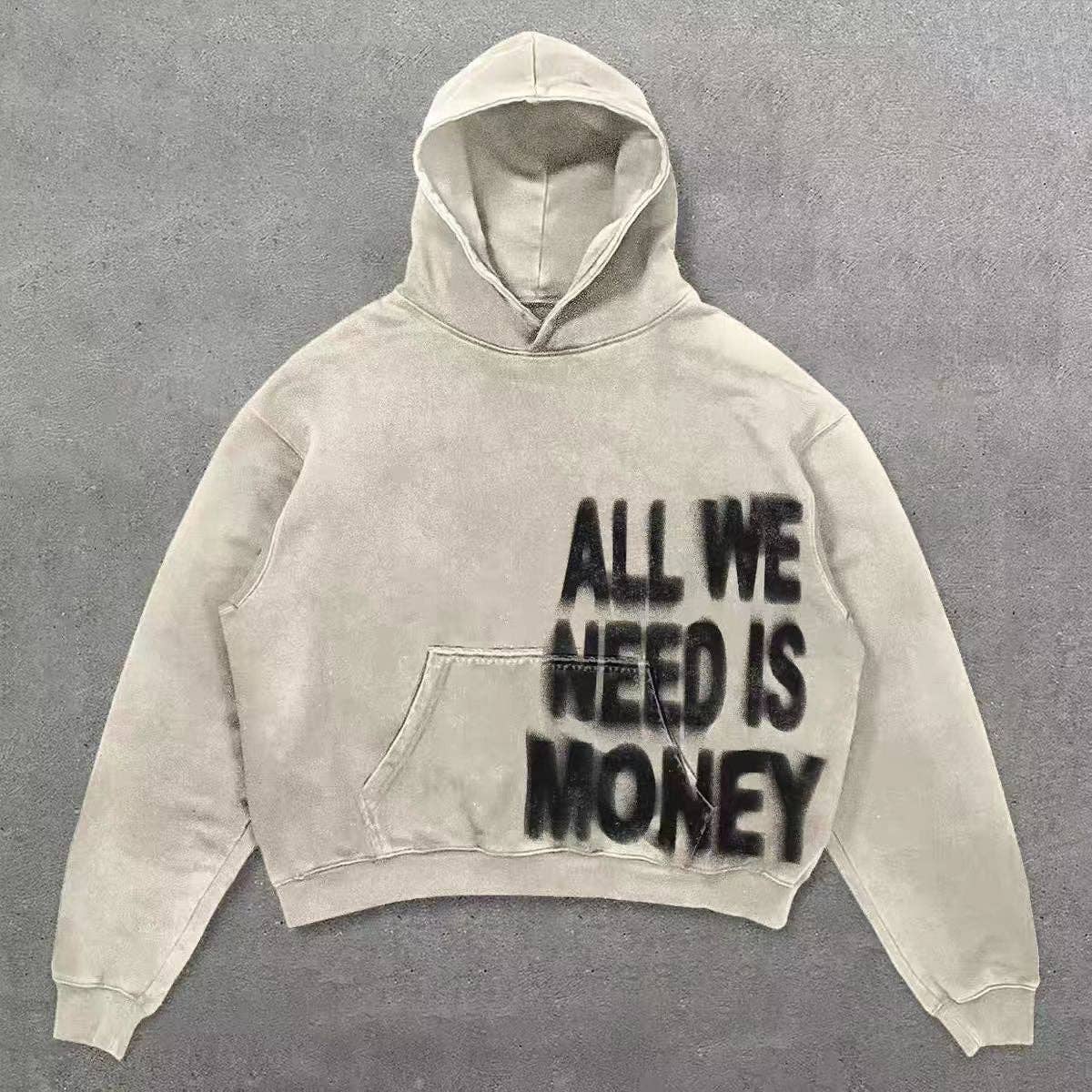 Vintage Gothic Skull Hoodie Casual Pullover Sweatshirt