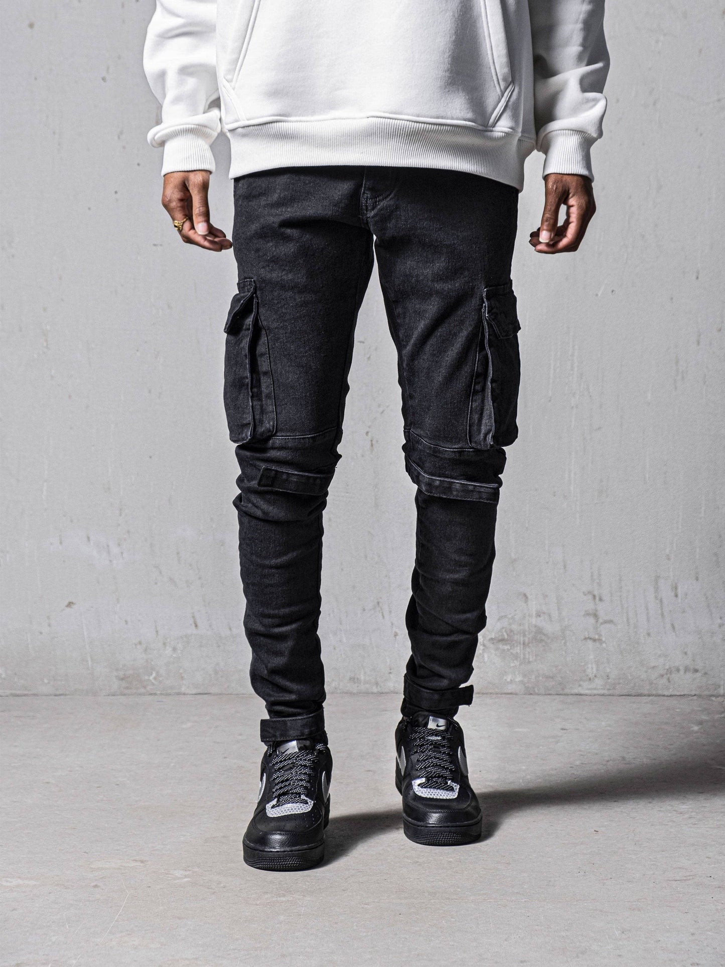 Black Skinny Cargo Pants
