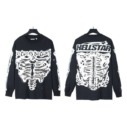 Hell Style Graphic Long Sleeve T-Shirt for Men