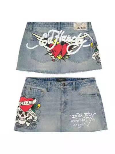 Trendy Denim Bodycon Mini Skirt for Women