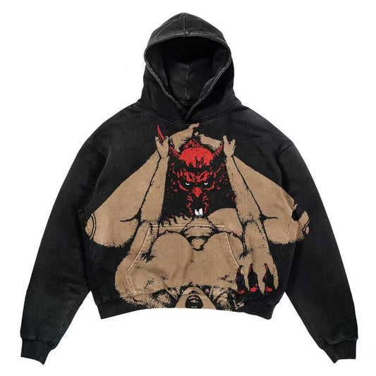 Funny Graphic Hoodie for Men Casual Polyester Sweatshirt