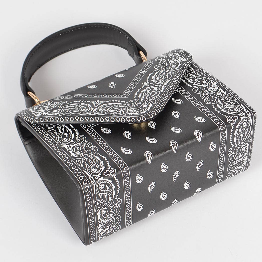 Bandana Print Handle Cross Body Bag