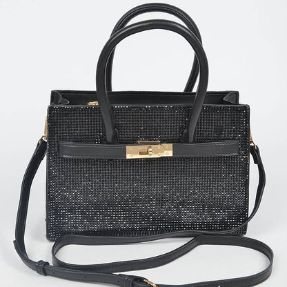 Rhinestone Handle Bag