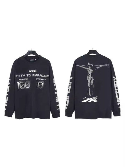 Hell Style Graphic Long Sleeve T-Shirt for Men