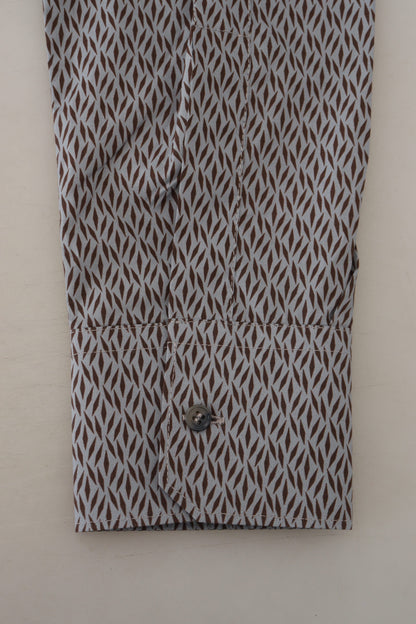 Dolce & Gabbana Gray Brown GOLD Slim Fit Dress Formal Shirt