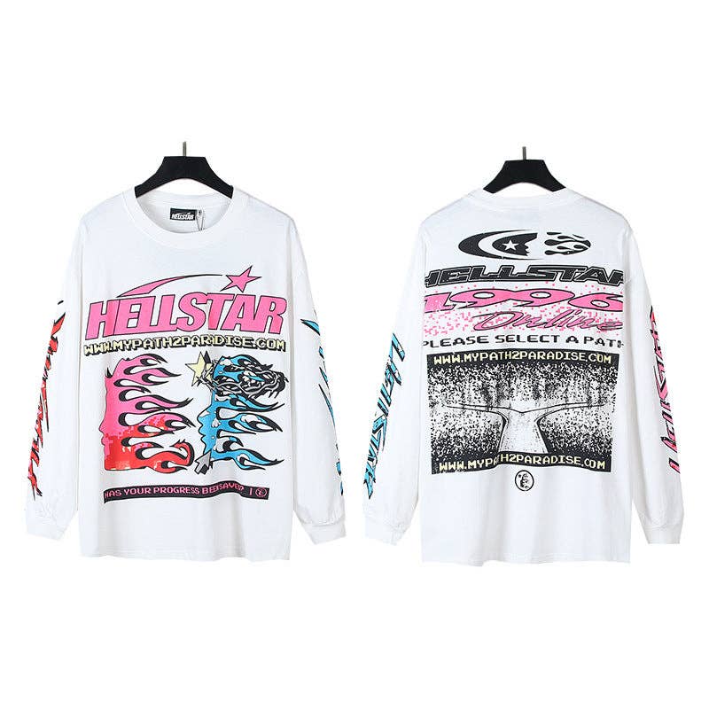 Hell Style Graphic Long Sleeve T-Shirt for Men