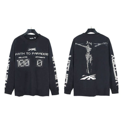 Hell Style Graphic Long Sleeve T-Shirt for Men