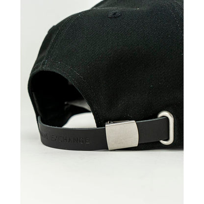 Armani Exchange Black Cotton Cap (Baseball Hat)