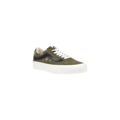 Vans Green Leather Low Top Sneakers