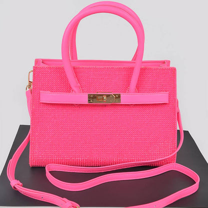 Rhinestone Handle Bag