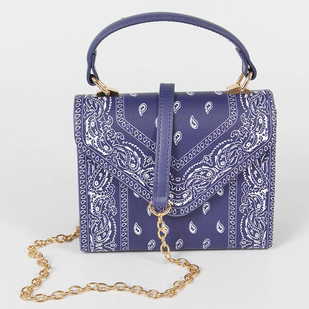 Bandana Print Handle Cross Body Bag