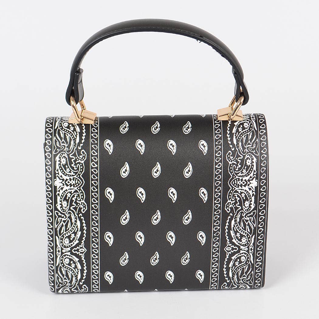 Bandana Print Handle Cross Body Bag