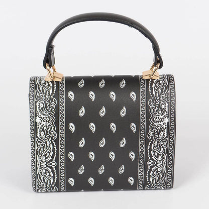 Bandana Print Handle Cross Body Bag