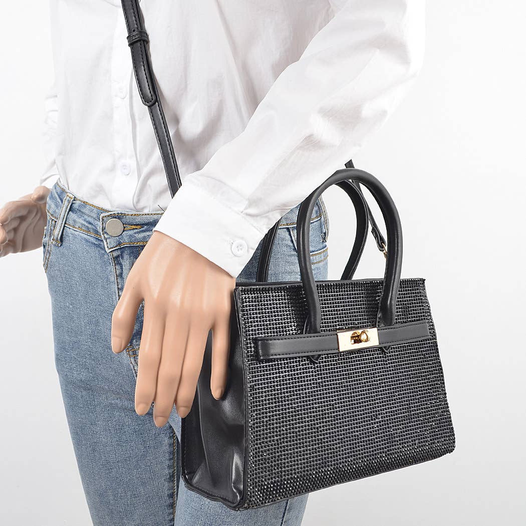 Rhinestone Handle Bag