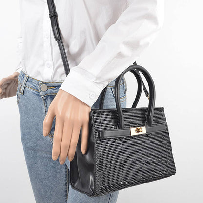 Rhinestone Handle Bag