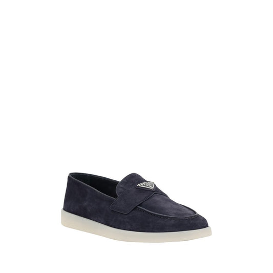 Prada Blue Rubber Slip-On Loafers