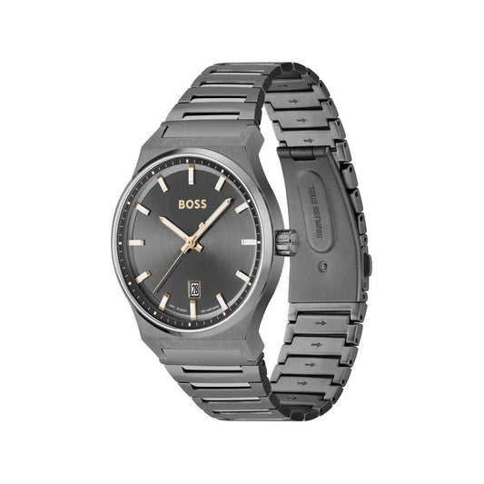 Hugo Boss Gray Stainless Steel Dress Watch