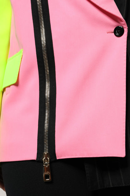 Dolce & Gabbana Multicolor Patchwork Embellished Coat Jacket