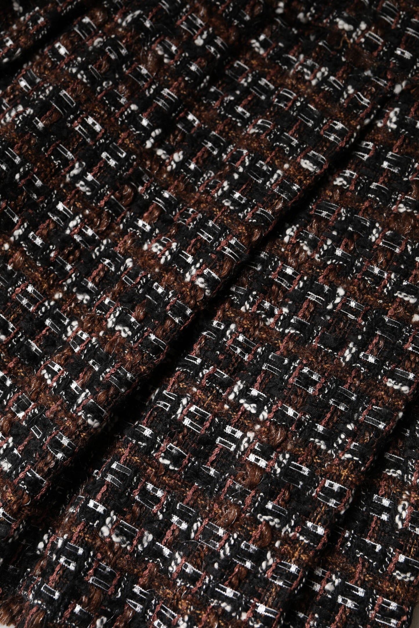 Dolce & Gabbana Multicolor High Waist Tartan Tweed Mini Skirt