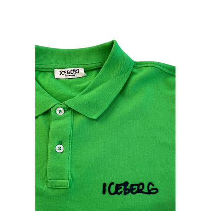 Iceberg Green Cotton Polo Shirt