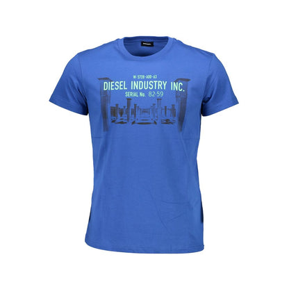 Diesel Blue Cotton T-Shirt