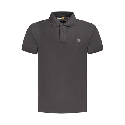 Timberland Black Cotton Polo Shirt
