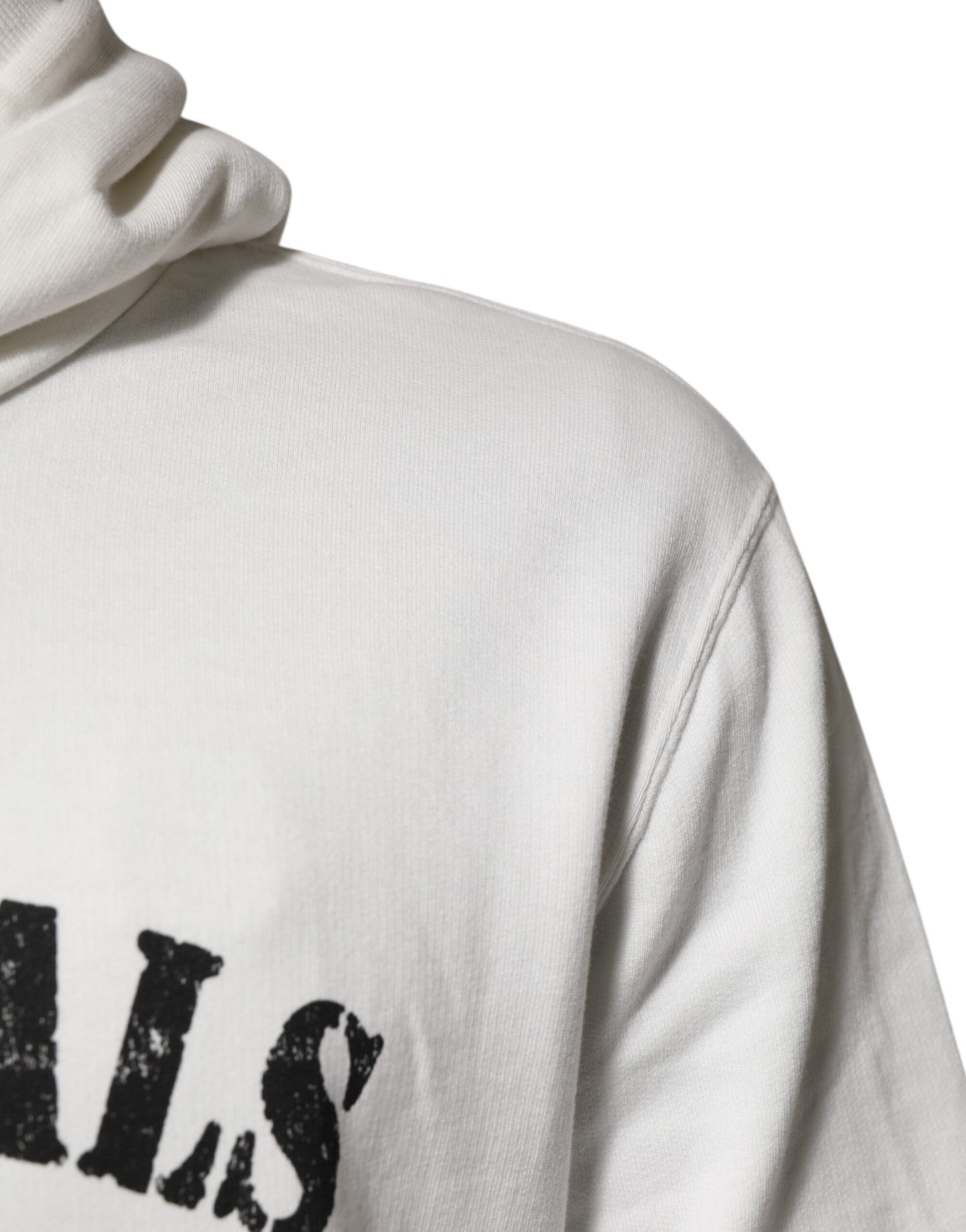 Dolce & Gabbana White Cotton DG ROYAL Print Hooded Sweater