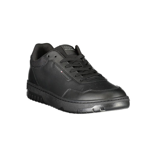 Tommy Hilfiger Black Leather Sneaker