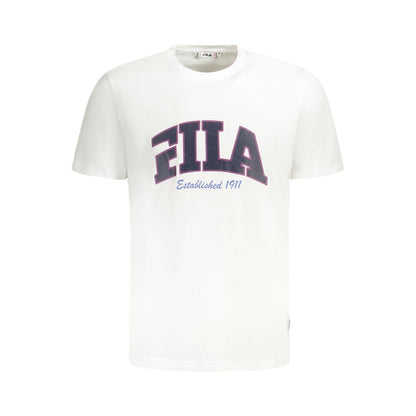 Fila White Cotton T-Shirt