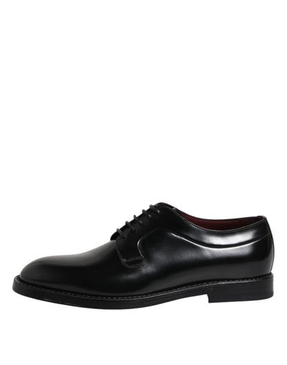Dolce & Gabbana Black Leather Lace Up Derby Dress Formal Shoes