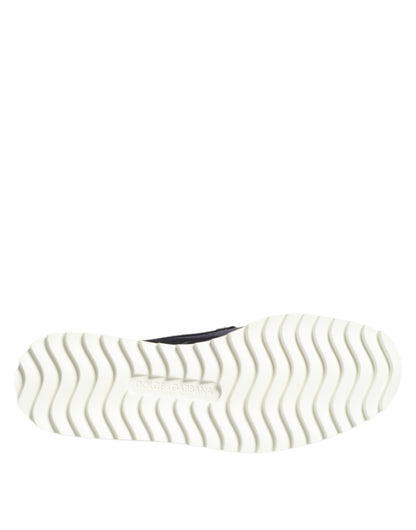 Dolce & Gabbana Black Tropical Slip On Men Sneakers Shoes