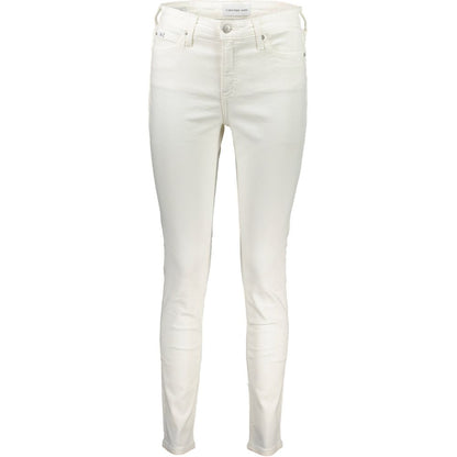 Calvin Klein White Cotton Jeans Denim