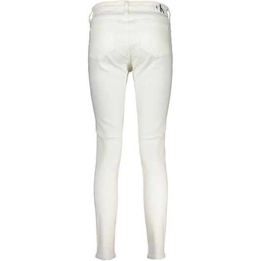 Calvin Klein White Cotton Jeans Denim