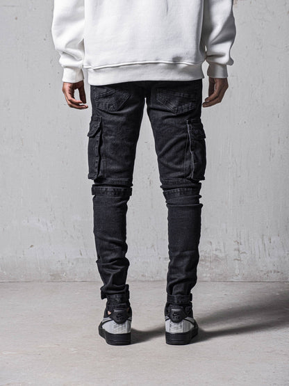 Black Skinny Cargo Pants
