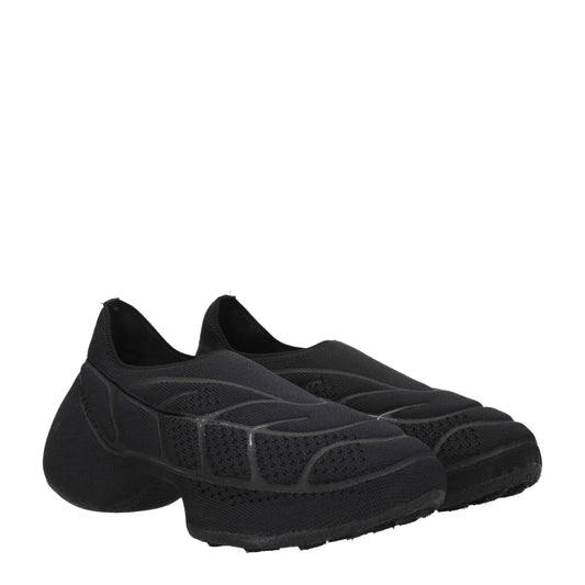 Givenchy Black Fabric Slip-On Loafers