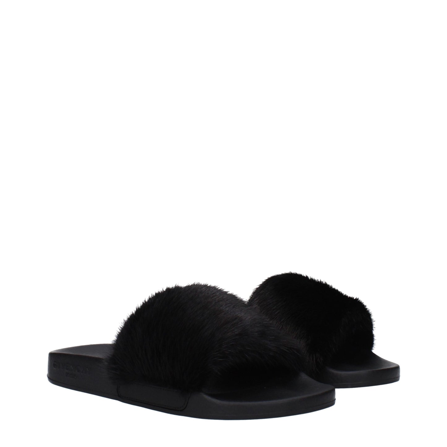 Givenchy Black Cotton Slippers
