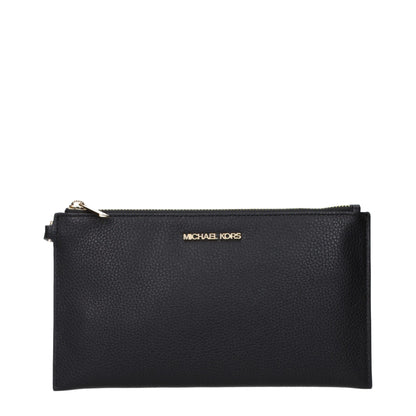 Michael Kors Black Leather Clutch Bag