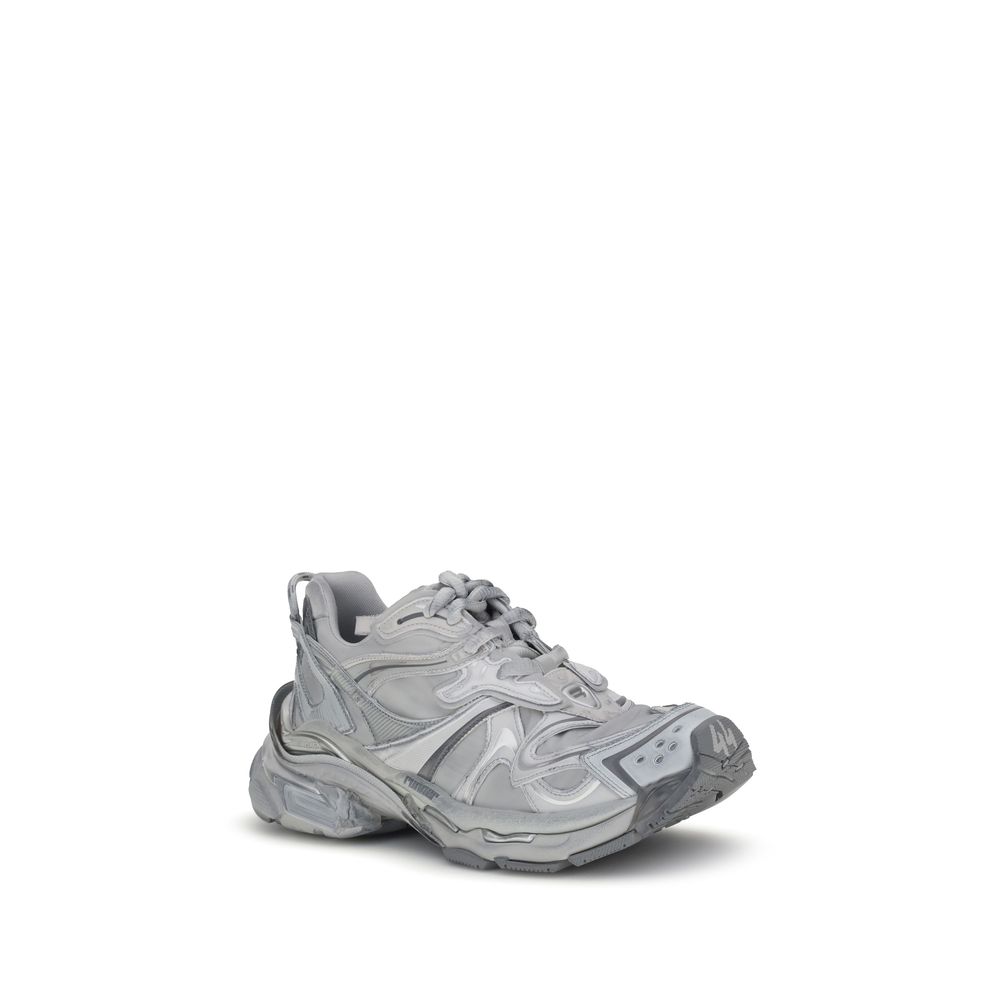 Balenciaga Gray Polyester Platform Sneakers