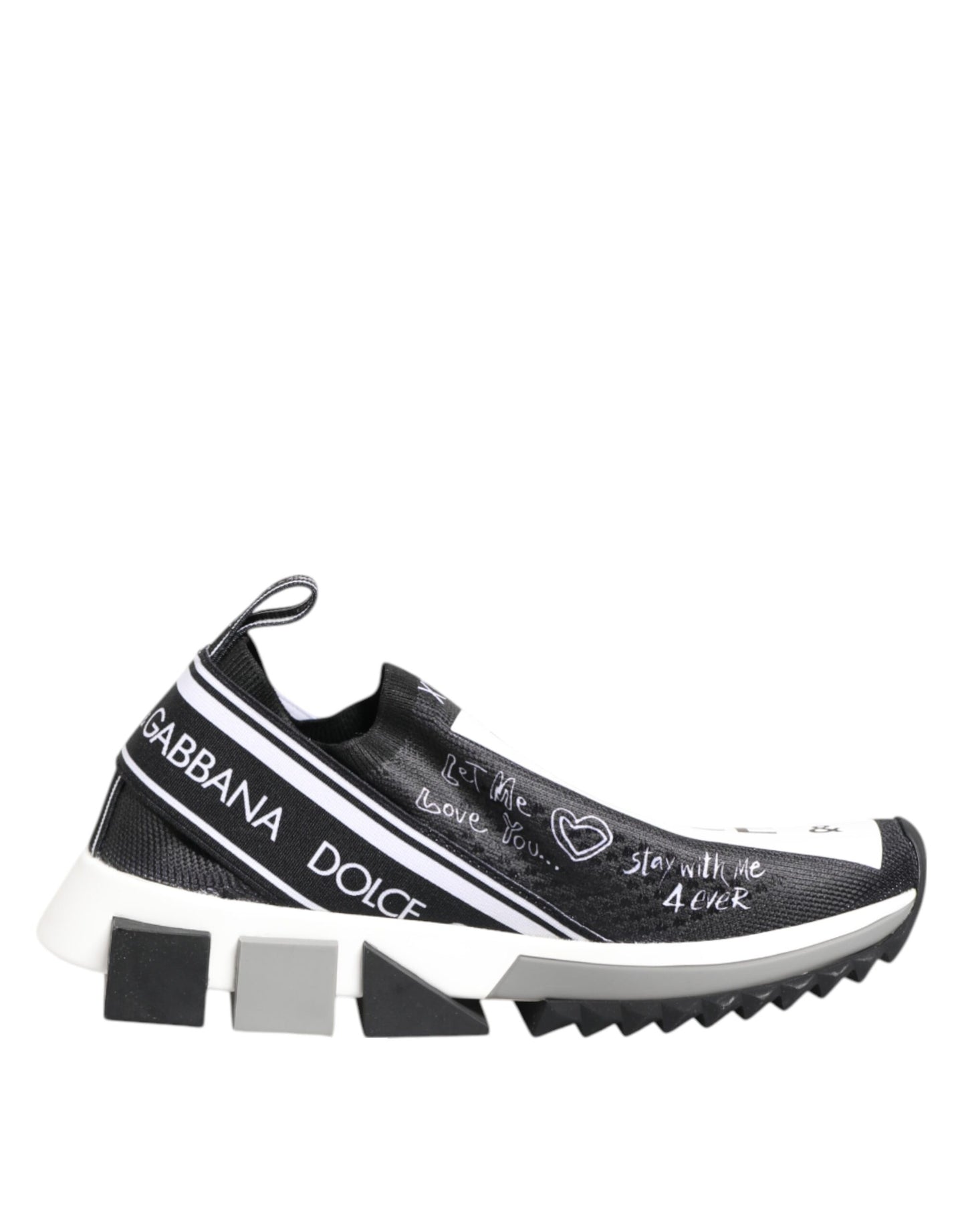 Dolce & Gabbana Black White Sorrento Low Top Sneakers Shoes