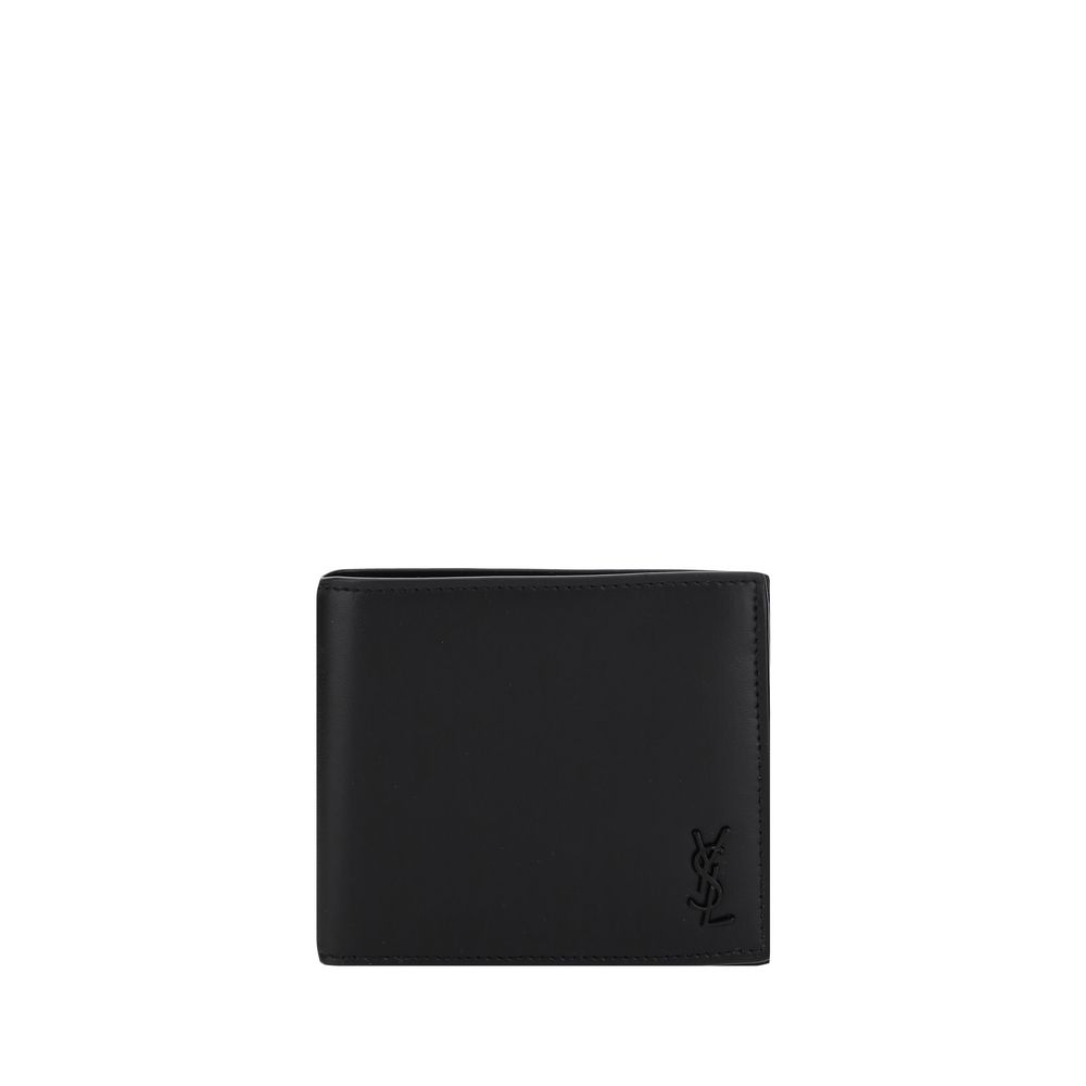 Saint Laurent Black Calf Leather Bos Taurus Wallet