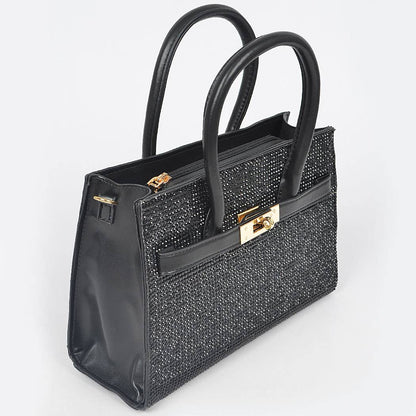 Rhinestone Handle Bag