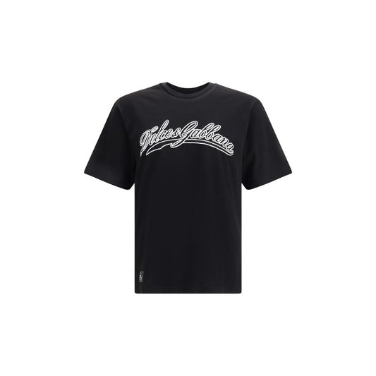 Dolce & Gabbana Black Cotton T-Shirt